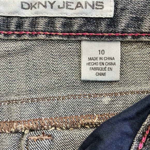 DKNY Womens Stretch Denim Jeans Size 10 Dark Wash Mid-Rise Classic Fit NWT - Picture 4 of 9